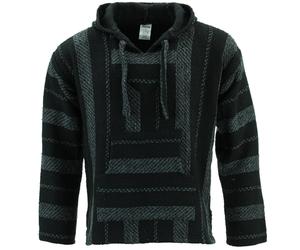 Mexican Baja Hoodie Hoody Jerga Rug Jumper Siesta Surf Hippy Baha Pullover