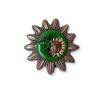 Mexican Barro Style Small Sun and Moon Plaque