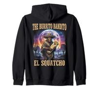 Mexican Bigfoot Sasquatch The Burrito Bandito El Squatcho Zip Hoodie