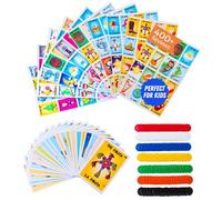 Mexican Bingo Game Set, Bilingual Game for 10 Players, Includes 1 Deck Cards and Boards with 140 Bingo Chips for the Whole Family Ideal for Learning Spanish