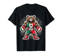 Mexican Boxing Bear, Mexican Flag Spirit T-Shirt