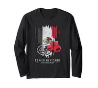 Mexican Boxing Mexican Flag Symbol Long Sleeve T-Shirt