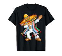 Mexican Boy Dabbing Mexican Poncho Cinco de Mayo Boys Kids T-Shirt