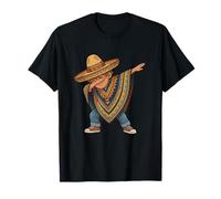 Mexican Boy Dabbing Poncho Cinco de Mayo T-Shirt
