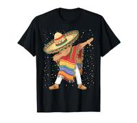 Mexican Boy Dabbing Poncho Cinco de Mayo T-Shirt