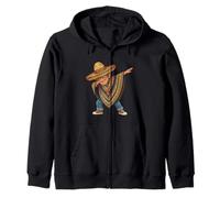 Mexican Boy Dabbing Poncho Cinco de Mayo Zip Hoodie