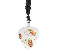 Mexican Burritos Tortilla Wrap Guitar Pick Pendant Necklace for Acoustic Electric Bass Players Guitar Accessories Guitarist Gifts