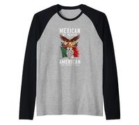 Mexican by Blood American by Birth Patriot by Choice Mexico Raglan Baseball Tee