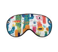 Mexican Cactus Devil Eyes Blackout Sleep Mask for Side Sleeper Soft Covers for Travel Essentials Nap