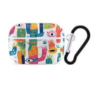 Mexican Cactus Devil Eyes Hard Shell Case Skin Accessories Cover with Hanging Loop Compatible with AirPods Pro 2