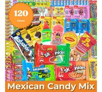 Mexican Candy Assortment Pack 120 Authentic Dulces Mexicanos, Perfect for Pinatas, Includes Vero, Lucas, Pulparindo. Spicy, Sweet and Sour Assortment Mix, Sweets