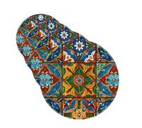 Mexican Ceramic Tile Car Air Freshener Cards for Women Men 4 Pack Cute Car Accessories Long Lasting Scent Car Diffuser Hanging Auto Aromatherapy Tablets Car Fresheners Gifts