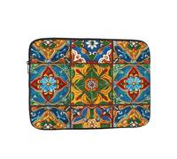 Mexican Ceramic Tile Laptop Case 13 inch, Shockproof Protective Computer Sleeve Cover Water Resistant Laptop Bag Carrying Tablet Cover Briefcase Handbags Gifts for Men Women