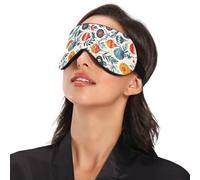 Mexican Cinco De Mayo Colorful Flowers Travel Essential Light Blocking Sleeping Mask with Elastic Adjustable Band Blackout with Adjustable Strap Light Blocking Sleeping Mask Travel Work Nap