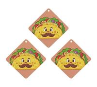 Mexican Corn Rolls Car Air Freshener, 3 Pcs Rhombus Hanging Air Freshener Cards, Long Lasting Fragrance Scented Cards for Car, Home, Office Gray-style