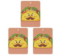 Mexican Corn Rolls Car Air Freshener, 3 Pcs Square Hanging Air Freshener Cards, Long Lasting Fragrance Scented Cards for Car, Home, Office White-style