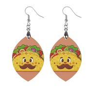 Mexican Corn Rolls Wooden Earrings for Women, Vintage Elegant Wood Jewelry, Lightweight Earrings for Wedding, Party, Everyday Jewelry Gift, Star, Wood, wood