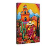 Mexican Culture Canvas Poster Bedroom Decor Landscape Office Room Decor Gift 08x12inch(20x30cm)