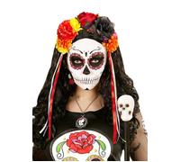 Mexican Day of The Dead Deluxe Bright Flower Fancy Dress Cosplay Headband