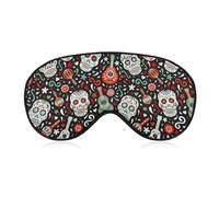 Mexican Day of The Dead Skulls Sleep Eye Mask Sleeping Light Blocking Cover Night Blindfold for Travel Nap