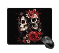 Mexican Day of The Dead Women Goth Funny Mouse Pad Anti-Slip Rubber Base Desk Mat for Gaming Office Men Women