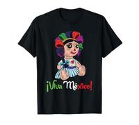 Mexican Doll, Maria, mazahua arte Huichol, lele, T-Shirt