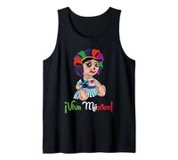 Mexican Doll, Maria, mazahua arte Huichol, lele, Tank Top
