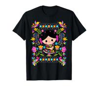 Mexican Doll Maria Mazahua Otomi - Handmade Traditional Folk T-Shirt