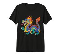 Mexican Dragon Quetzalcoatl Boho Aztec Feathered Serpent Premium T-Shirt