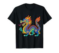 Mexican Dragon Quetzalcoatl Boho Aztec Feathered Serpent T-Shirt