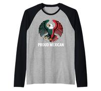 Mexican Eagle - Patriotic Proud Mexican Raglan Baseball Tee