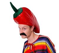 Mexican Fancy Dress Chilli Pepper Hat Fancy Dress Hat Novelty Food Headwear Mexican Spicy Chilli Costume
