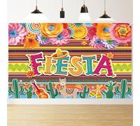 Mexican Fiesta Backdrop, Cinco de Mayo Carnival Colorful Background Banner, Mexican Photo Booth Background for Cinco de Mayo, Birthday Party, Taco Tuesday, Fiesta Decorations, 110 x 180 cm