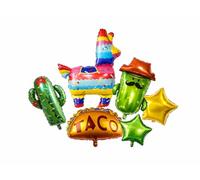 Mexican Fiesta Balloons - 6 Pack Red White Green Balloons - Mexican Party Decorations for Fiesta, Cinco de Mayo, Birthday Party