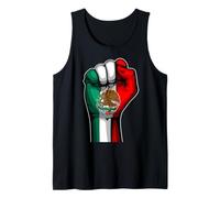 Mexican Flag Raised Fist Pride Viva Mexico Tank Top