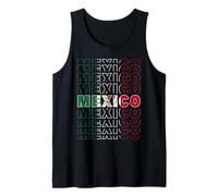 Mexican Flag Typography Mexico Travel Souvenir Tank Top