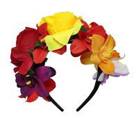 Mexican Flower Crown Headband Halloween Hairband Head Band Party Costume Rose Flower Crown Headpiece Cosplay Hair Accessories