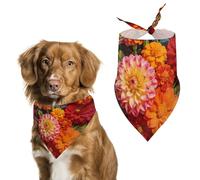 Mexican Flower Dog Bandana, Soft Breathable Pet Scarf, Personalized Dog Bib Kerchief for Small Medium Large Dogs Cats, Exquisite Pet Neckerchief for Daily Wear, Travel, Party