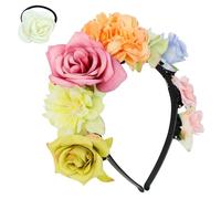 Mexican Flower Wreath Flower Headband, Girl Bridal Flower Headpiece Comes With A Flower Headband Suitable For Wedding Birthday Party Celebration
