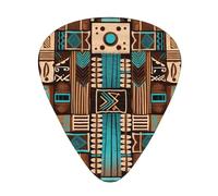 Mexican Folk Art Boho 12 Pcs Guitar Picks, 0.46mm/0.71mm/0.96mm Thickness, Guitar Plectrum With Storage Case For Acoustic-Electric Guitar Ukulele Bass