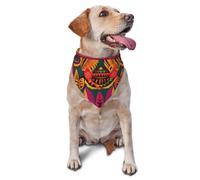 Mexican Folk Art Boho Dog Bandana Pet Scarf Accessories for Small Medium Dogs Cats Photo Prop, Triangle Pet Bandanas Adjustable Puppy Bib Washable Dog Kerchief Puppy Neckerchief