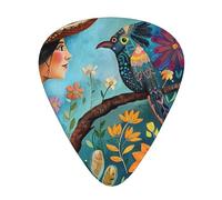 Mexican Folk Art Boho - Guitar Picks-12 Pack Includes Thin, Medium & Heavy Gauges, Best Gift for Guitar Lovers