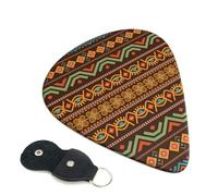 Mexican Folk Art Boho Guitar Picks 6-Pack - Pick Set (0.46mm / 0.71mm / 0.96mm) Suitable For Guitar And Ukulele Playing