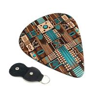 Mexican Folk Art Boho Guitar Plectrums, 6 Guitar Plectrums, Double Sided Printing, For Acoustic Guitar, Bass, Ukulele, Electric Guitar (0.46 Mm 0.71 Mm 0.96 Mm)