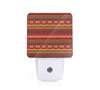 Mexican Folk Art Boho Plug-in Led Night Light with Motion Sensor Dusk to Dawn Sensor Backlit Nightlight for Bedroom Bathroom