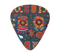 Mexican folk art boho print 12pcs guitar cubes for guitar and ukulele, unique guitar gift