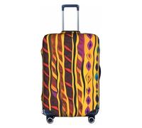 Mexican Folk Art Boho Print Decorative Travel Luggage Cover Concealed Zipper Suitcases Anti Scratch Dustproof, White, X-Large