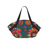 Mexican Folk Art Boho Print Foldable Camping Bag Duffle Bag Waterproof Travel Bag Camping Mattress For Outdoor Park Beach
