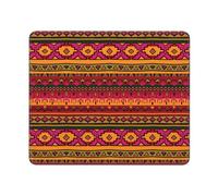 Mexican Folk Art Boho Print Mouse Pad, Office Home Personalized Mouse Mat Design, Waterproof Mousepad, Non-Slip Rubber Base Computer Mouse Pads For Wireless Mouse