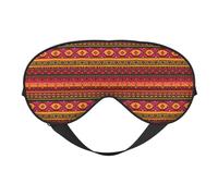 Mexican Folk Art Boho Print Sleep Eye Mask with Adjustable Strap Soft for Airplane Travel Relax Yoga Nap Meditation